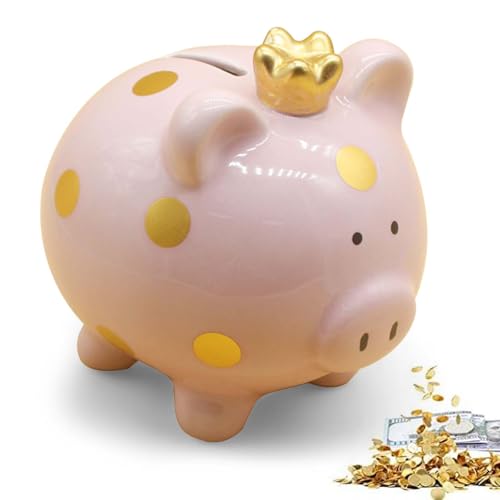 Sparschwein Kinder, Glücksschwein Spardose für Mädchen, Keramik...