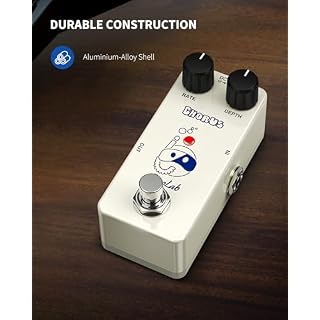 POGOLAB Pédale Chorus, Pédale Guitare avec Commandes de Fréquence et de Profondeur, Mini Boîtier en Alliage d’Aluminium, True Bypass, Pédale d’Effet Guitare Analogique pour Guitare Basse Électrique - Les Beatles, Paul McCartney, John Lennon, RIngo Starr, George Harrison POGOLAB Pédale Chorus, Pédale Guitare avec Commandes de Fréquence et de Profondeur, Mini Boîtier en Alliage d'Aluminium, True Bypass, Pédale d'Effet Guitare Analogique pour Guitare Basse Électrique – Image 5