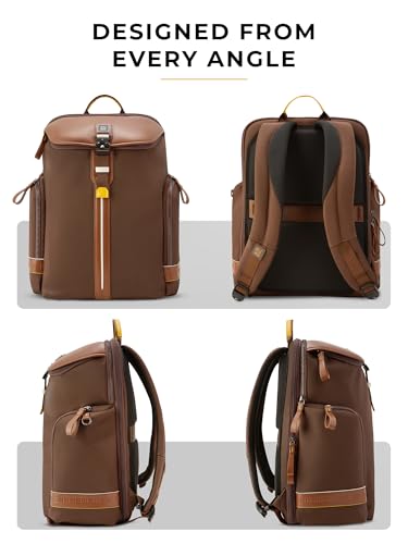 Image of EUME Zorain Premium Laptop Backpack for Men & Women | 15.6 Inch Laptop Sleeve | 27L Water Resistant Nylon & Microfiber Vegan Leather | Lightweight & Multipurpose | For Office Work & Travel