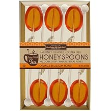 Melville Candy Honey Spoon Gift Set Spoons & Lollipops on Wooden Ball Sticks Gluten-Free, Made in USA Stirrers for Tea, Coffee, Hot Beverages - Individually Wrapped 6-Count, Clover Honey