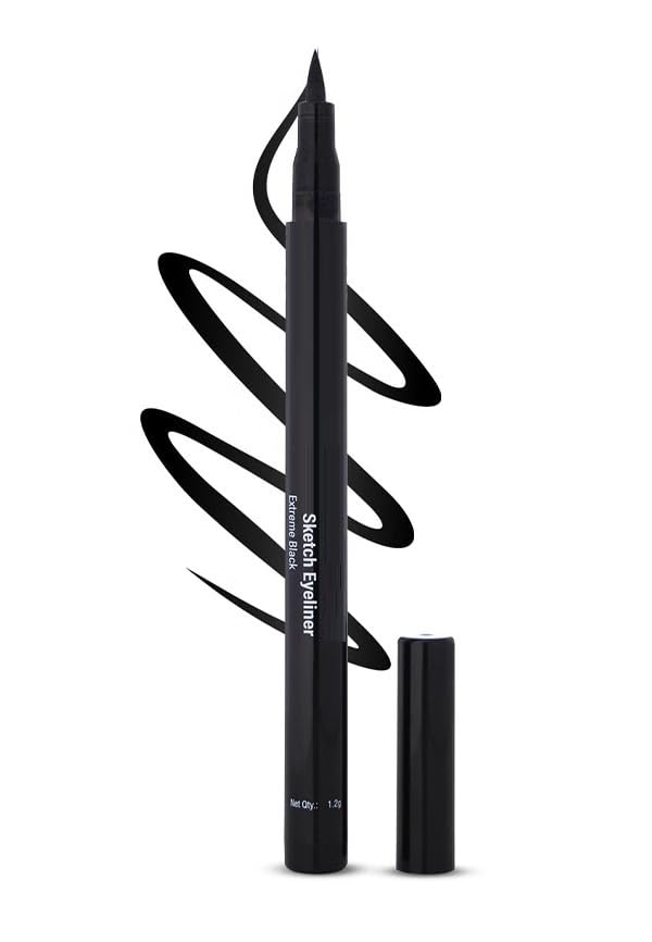 MATTE LOOK BLACK SKETCH LINER FOR LASTING UPTO 24 HR (BOLD BLACK)-image-45