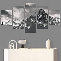 SIGNWIN 5 Panel Canvas Wall Art Expressive Landscape for Home Decorations Ready to Hang - 60