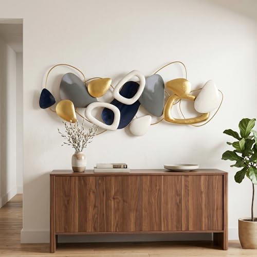 Axioglo 59" Large 3D Metal Wall Decor, Abstract Wall Art for Living Room - Image 5