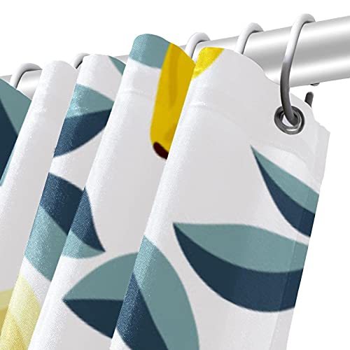 Rideau de douche imperméable motif feuilles de citron 183x183 cm