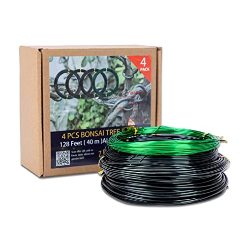 Bonsai Training Wire 4 Set - Total 128 Feet (32 Feet Each Size) 3 Size - 1.0Mm, 1.5Mm, 2.0Mm - Corrosion And Rust Resistant By Zelarman #TOP1