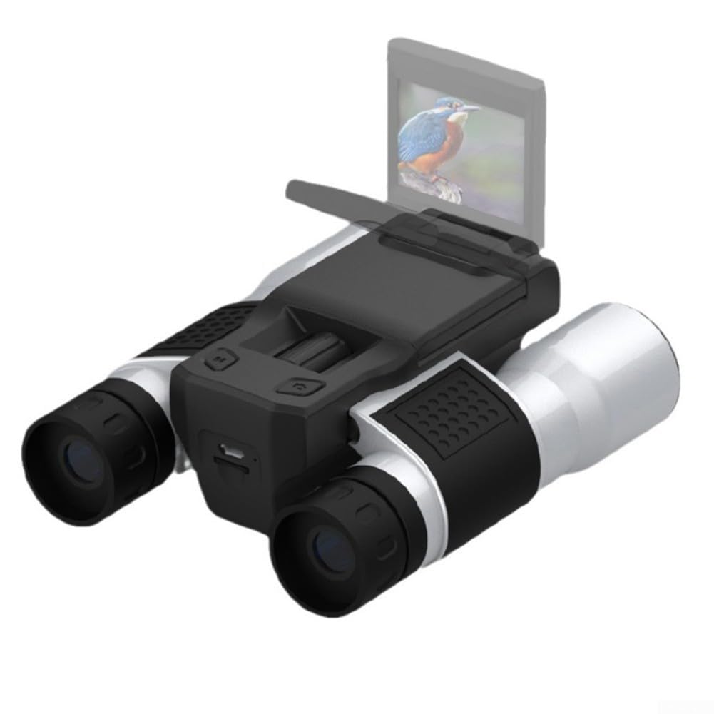 Prismáticos digitales HD 1080P con zoom de 12X, prismáticos con grabadora de cámara para captura de video y fotos, prismáticos al aire libre para vida silvestre