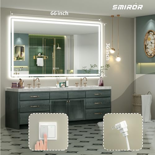 Luxury Bathroom Mirror Defogger LED