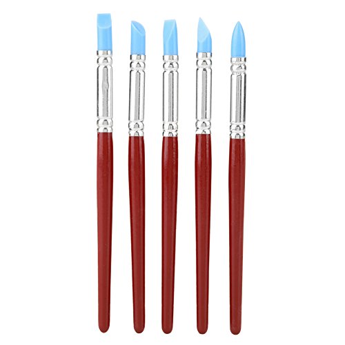 5Pcs Clay Sculpting Tools, Rubber Tip Shaping Pen Wipe Out Tools for Pottery Modeling Craving Shaping
