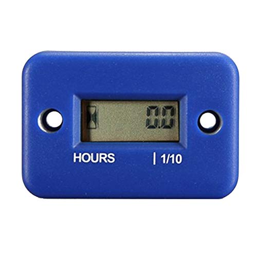 AzuNaisi Contador Hora de la Motocicleta inductivo Digital de la Hora del Motor Contador LCD Medidor para el Barco Yama esquí Quad Dirt Moto Azul Marino Cover