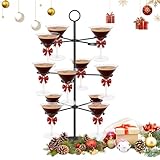 Cocktail Tree Stand for Parties Brunch,3 Tiers 12 Holders Drink tower Wine Glass Holder Stand,Champagne Tower Martinis Tree,Wine Glasses Display Margarita tower Drink stand for Mimosa Bar Party Bridal