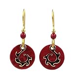 Silver Forest Spoke Look Chapado en Oro Remolino en Rojo Redondo. NE-1771