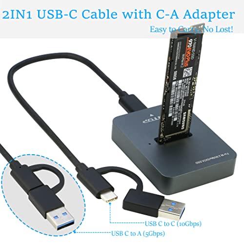 RIITOP Dock USB-C para M.2 NVMe y SATA SSD miniatura 3