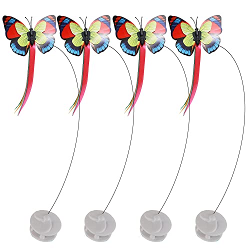 Pawsayes Juguete de Gato Mariposa Gatito Interactivo eléctrico Giratorio Juguetes para Gatos de Interior Caza Persiguiendo y Ejercicio (recambios 4 Piezas) Cover