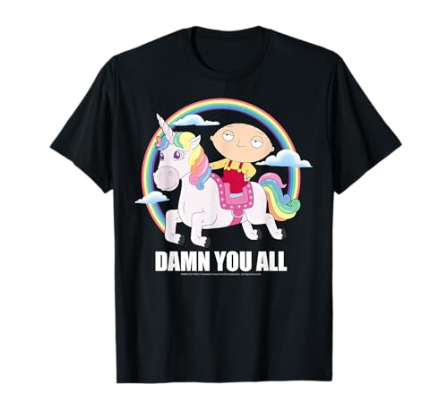 Family Guy Iconic Stewie Griffin Damn You All Big Chest Logo T-Shirt