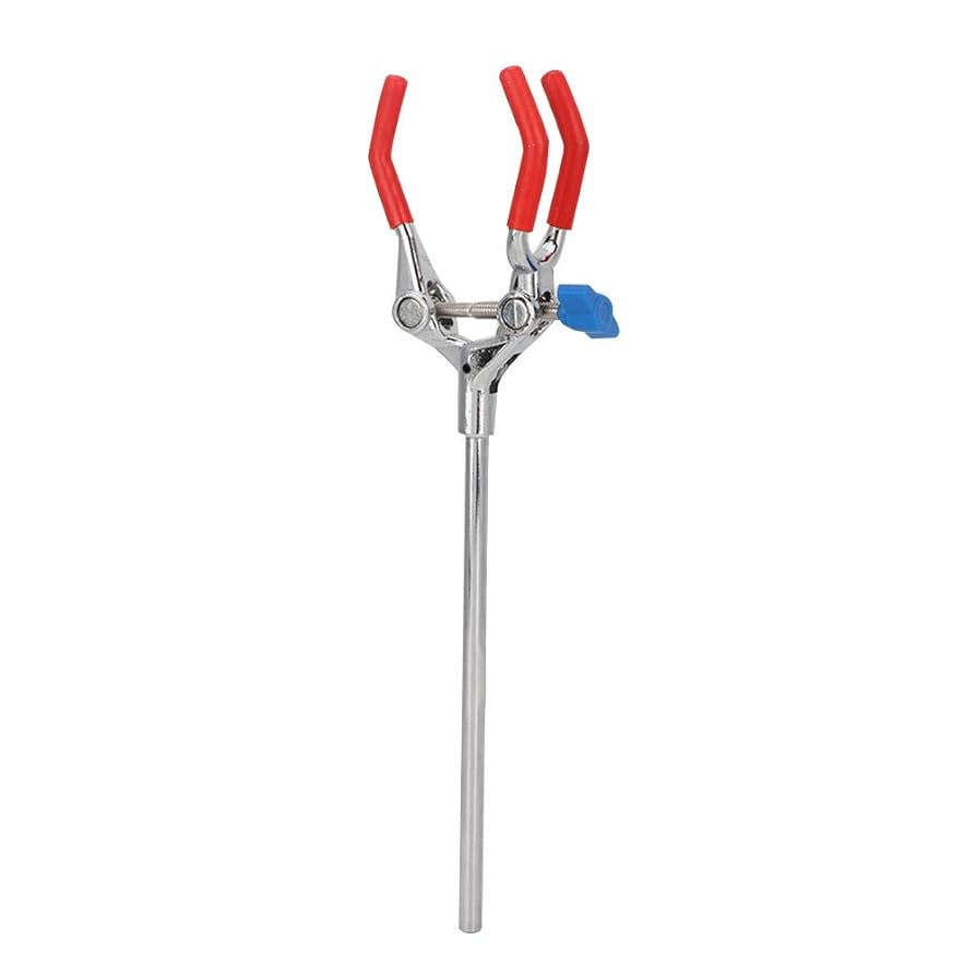 Adjustable Three Jaw Clamp, Metal Retort Stand Holder, Retort Stand Condenser Flask Clamp For Bottles And Test Tubes Laboratory