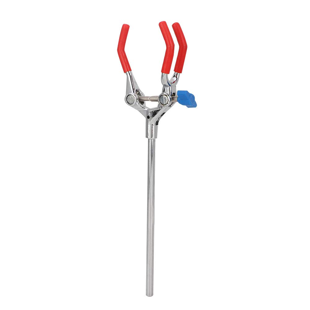 Adjustable Three Jaw Clamp, Metal Retort Stand Holder, Retort Stand Condenser Flask Clamp For Bottles And Test Tubes Laboratory