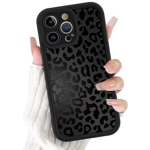 ZhuoFan Cover for iPhone 16 Pro 6.3 inches, Aesthetic Leopard Pattern Matte Black Ultra Soft Slim Lightweight Silicone Shockproof Anti-Scratch TPU Bumper Protective Case, 05 ZhuoFan Cover for iPhone 16 Pro 6.3 inches, Aesthetic Leopard Pattern Matte Black Ultra Soft Slim Lightweight Silicone Shockproof Anti-Scratch TPU Bumper Protective Case, 05