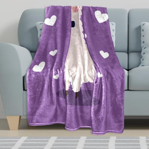 Couverture polaire alpaga mignon 150x200 plaid canapé microfibre