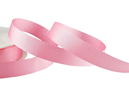 Pink Grosgrain Ribbon 25mm (1 Inch) Wide X 10 Meters Double Sided, Gift Wrap Ribbon