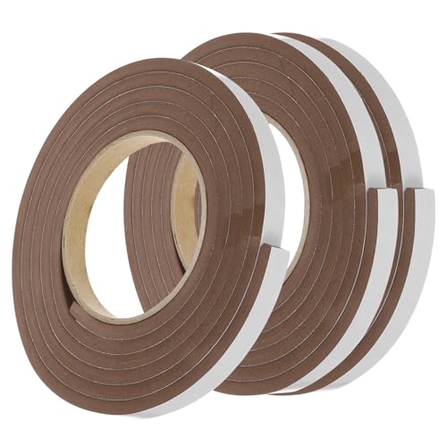 Image of uxcell 3pcs Rolls Single Sided Foam Tape Removeable EVA Sponge Mounting Tape Strong Adhesive Tape Strips(Brown, 7ft x 1 /2 inch x 1 /4 inch) for Home Paint Wall Hanging Poster Decor