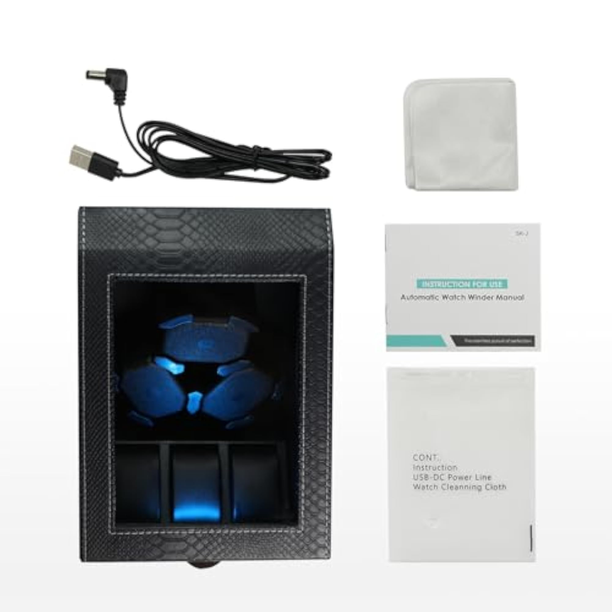 Watch Winder for Automatic Watches, 3 Storage Compartments