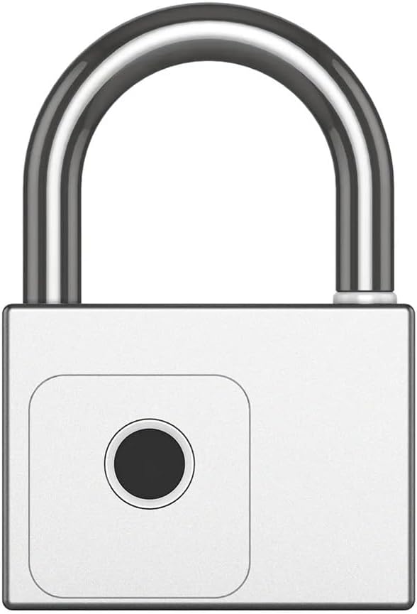 P70 Tuya BLE Smart Fingerprint Padlock Waterproof Remote Unlock USB Charging Key Unlock Anti-Theft Cabinet Door Lock(Silver)
