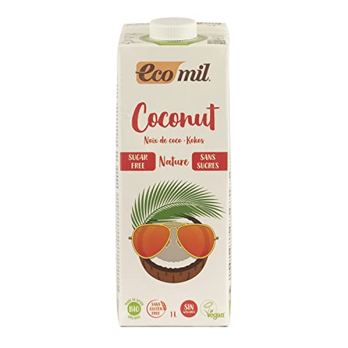 ECOMIL - Coconut Nature Bio, Bebida Vegetal De Coco Sin Azúcar, Producto Ecológico, Sin Edulcorantes Añadidos, 1000 Mililitro Cover