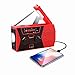 Produktbild Coversolate Notfallradio Kurbel Solar USB, Tragbares Solar Kurbel-Dynamo Radio Mit LED Taschenlampe, Notfallradio Mit AM/FM, Notfall Ernstfall Powerbank Radio (Rot)