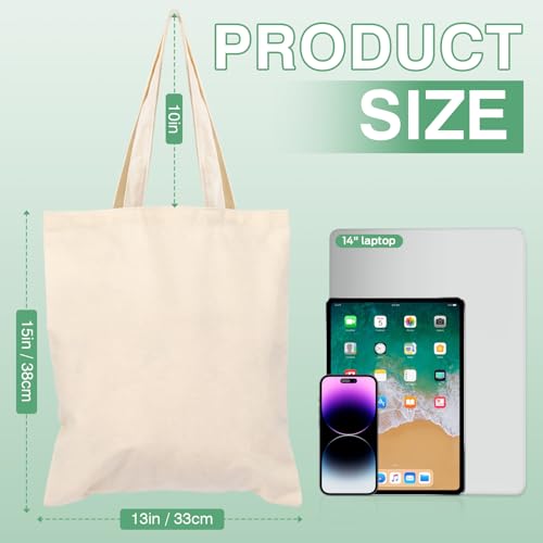 Lzerking 50-Pack Sublimation Tote Bags