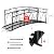 Kinsunny 8 Ft Metal Garden Bridge with Safety Patterned Siderails, Outdoor Decorative Extra Long Iron Garden Arch Bridge Footbridge for Pond, Creek, Stream (Black)