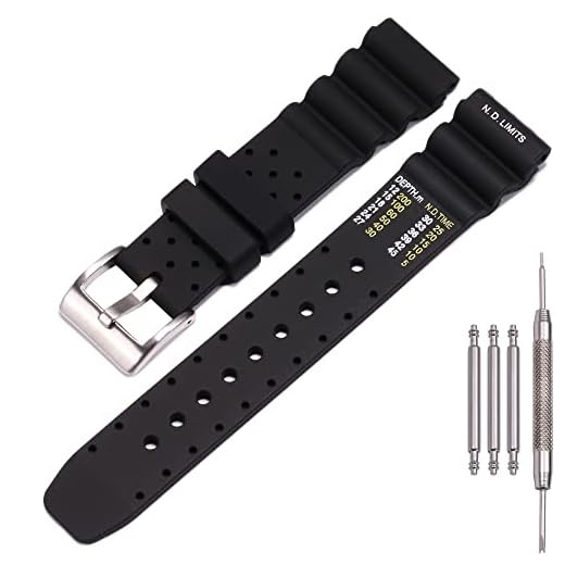Pulseira de silicone macio de 20 mm compatível com Citizen Hyper Aqualand Duplex Promaster masculina à prova d'água para relógios de pulso acessórios