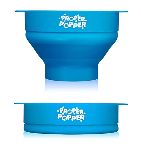 Image of The Original Proper Popper Microwave Popcorn Popper, Silicone Popcorn Maker, Collapsible Bowl BPA Free & Dishwasher Safe - (Turquoise)