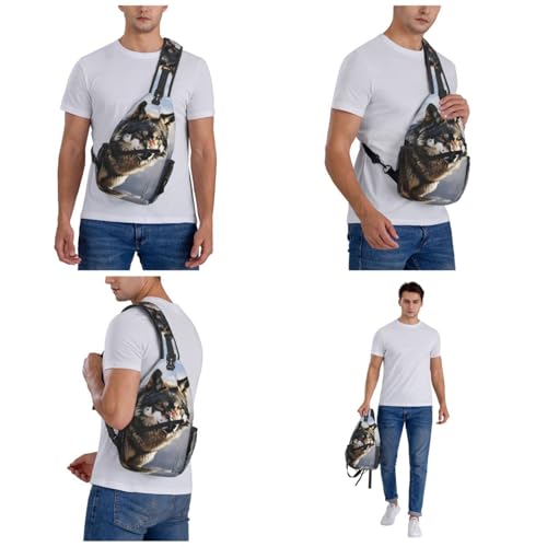 Mochila tipo Sling pequeña para hiking unisex negra miniatura 7