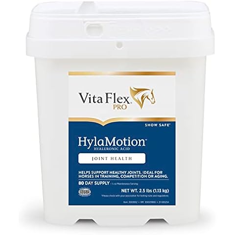 Vita Flex Pro Hylamotion Hyaluronic Acid Horse Joint Supplement; Ideal for Aging, Training or Competition Horses, 2.5 Pounds Cover