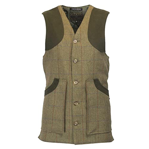 Chaleco de Tweed para Hombre de Caza Ropa de Hípica Winston Verde Bosque