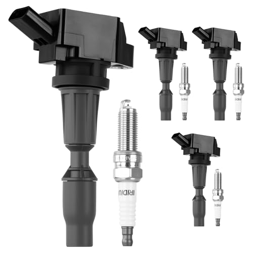 Autoexact Ignition Coil Packs and Iridium Spark Plugs Kit Fit for Hyundai 2015-2019 Sonata Santa Fe Tucson Kia 2017-2022 Sportage Optima Sorento 2.0L 2.4L L4, #UF764 93175 Set of 4