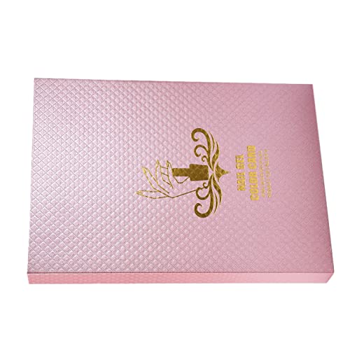 YUMILI 2 tipos, 216 colores de gel de uñas, mapas de colores, esmalte de uñas, diagrama de arte de libros, estante para mostrar (rosa)