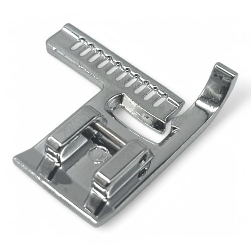 Image of ZENITH Stitch Guide Pressure Foot Snap on Type for Automatic Electric Low Shank Sewing Machines Suitable for Usha Janome Brother Singer etc Steel Finish (Stitch Guide Foot)