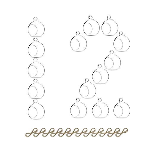 Hängende Teelicht Kerzenhalter 12Pcs Mini Glaskugel Ornament, 6 cm Durchmesser Glas Terrarium Globen Für Hochzeitsfeier Baumdekoration Home Decor