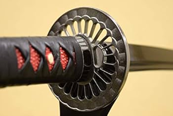 Amazon.co.jp: 模造刀 漆黒刀 ～大輪鍔 黒塗刀身～（しのびや