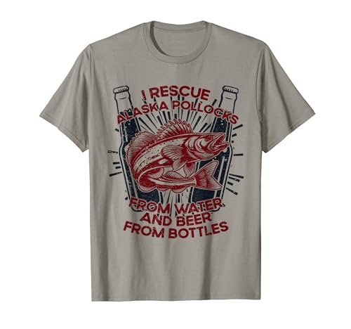 Rescate Pescado Y Cerveza - Pescador Pesca Alaska Abadejo Camiseta