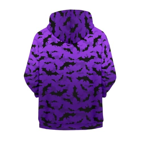 Black Kids Hoodie Boys Zip Up Hoodie Size 6-16 Trendy Spooky Season Sweatshirt with Kangaroo Pocket2