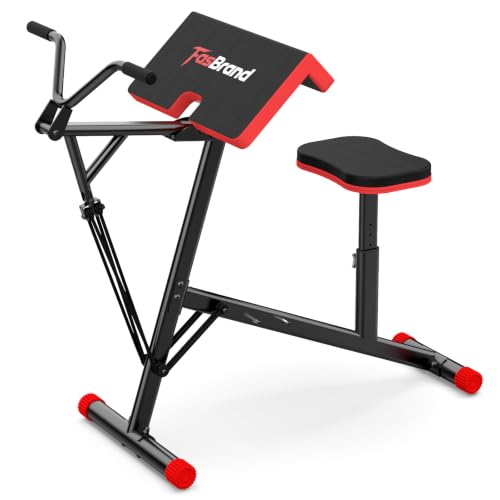 FasBrand 2-in-1 Preacher Curl Bench & Seated Row Station for Arm