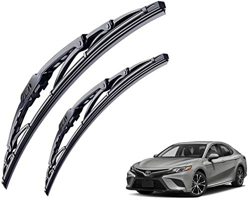 Image of WolkomHome High Performance OE Car Wiper Blade Replacement set of 2 Pc Right 24 inch Left 16 inch for Toyota Camry 2019