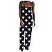 Briskorry Damen Jumpsuit Ärmellos Beiläufige Floral Printed Overall Schlafanzug Einteiler Pyjama Schlafanzug Nachtwäsche Schlank Hausanzug LäSsig Gemütlich Lose Hose, Retro Lose Lange Jumpsuit