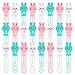 24 Pack Bunny Bubble Wands for Kids - 3 Colors Large Cartoon Rabbit Bubbles Bulk with Refill Solution Toys for Carnival Christmas Easter Day Basket Goodie Bag Stuffers Birthday Gifts Party Favors