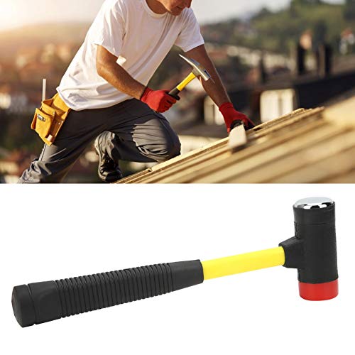 Martelo de acampamento 4 em 1, multifuncional, cabeça de martelo de aço carbono, cabo de borracha, f