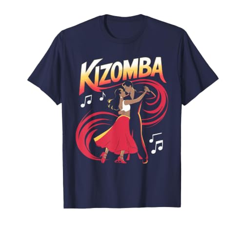 Kizomba Dancing Dancer Bachata Angola Dance Urban Kiz T-Shirt, Men, Navy Blue, 3X-Large