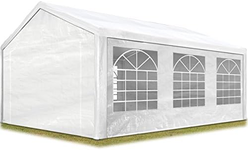TOOLPORT Marquee Garden Tent 4x8 m Gazebo approx. 180 g/m² PE tarpaulin 100% waterproof white