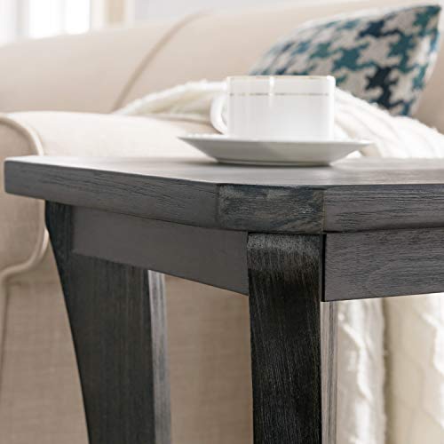 Leick Home 10305-RG Rustic Wire Brushed Driftwood Narrow Side Table with Shelf, Rustic Gray - Image 3